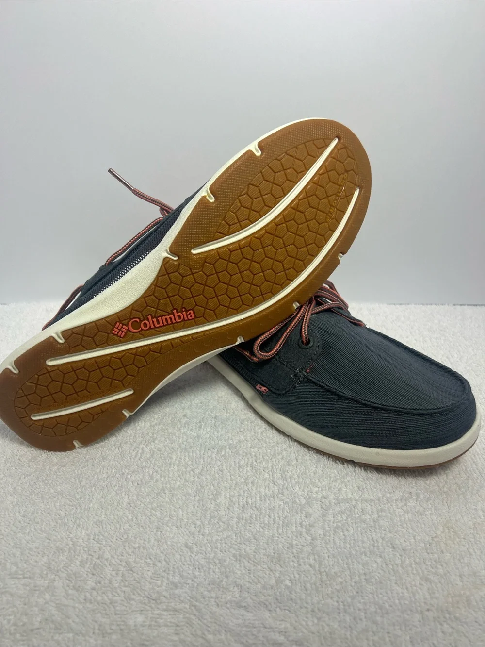 Columbia PFG Delray Loco II Women’s Boat Shoes Graphite/Coral Size 8.5 Casual - Picture 9 of 11